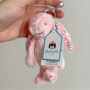Jellycat Blossom Blush Pink Bunny Cherry Bag Charm NEW! Purse Keychain Easter
